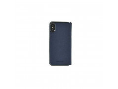 Etui folio FACONNABLE iPhone X/XS bleu marine French Riviera