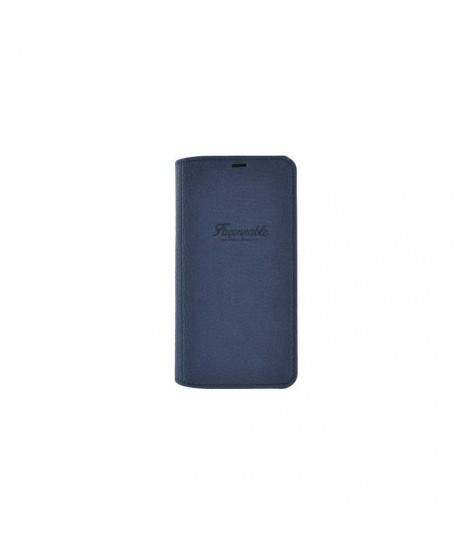 Etui folio FACONNABLE iPhone X/XS bleu marine French Riviera