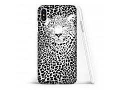 Coque souple LEOPARD BLACK en gel iPhone X