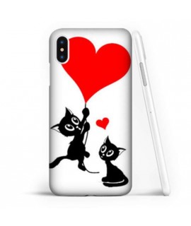 Coque souple LOVE CAT en gel iPhone X