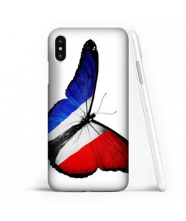 Coque souple PAPILLON FRANCAIS en gel iPhone X