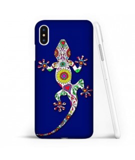 Coque souple SALAMANDRE BLEUE en gel iPhone X