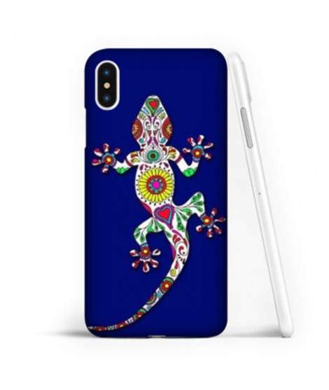 Coque souple SALAMANDRE BLEUE en gel iPhone X