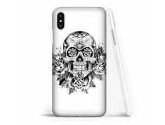 Coque souple SKULL AND ROSE en gel iPhone X