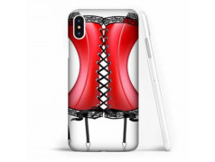 Coque souple CORSET ROUGE en gel iPhone XS