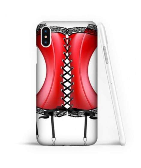 Coque souple CORSET ROUGE en gel iPhone XS