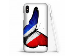 Coque souple PAPILLON FRANCAIS en gel iPhone XS