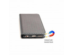 Etui CARBON noir portefeuille pour iPhone X/XS