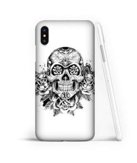 Coque souple SKULL AND ROSE en gel iPhone XS