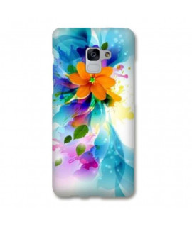 Coque Souple FLEUR 1 en gel SAMSUNG GALAXY A6 2018