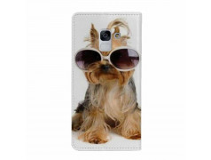 Etui rabattable portefeuille FUNNY DOG pour SAMSUNG GALAXY J6 2018