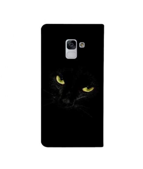 Etui rabattable portefeuille BLACK CAT pour SAMSUNG GALAXY J6 2018