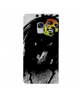 Etui rabattable portefeuille BOB MARLEY pour SAMSUNG GALAXY J6 2018