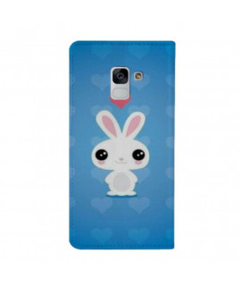 Etui rabattable portefeuille LOVE RABBIT pour SAMSUNG GALAXY J6 2018