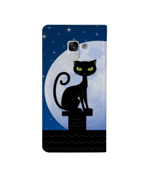 Etui rabattable portefeuille NIGHT CAT pour SAMSUNG GALAXY J6 2018