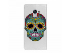 Etui rabattable portefeuille MEXICAN SKULL pour SAMSUNG GALAXY J6 2018