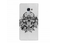Etui rabattable portefeuille SKULL AND ROSE pour SAMSUNG GALAXY J6 2018