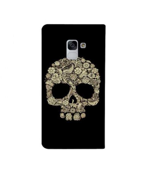 Etui rabattable portefeuille SKULL FUN 4 pour SAMSUNG GALAXY J6 2018