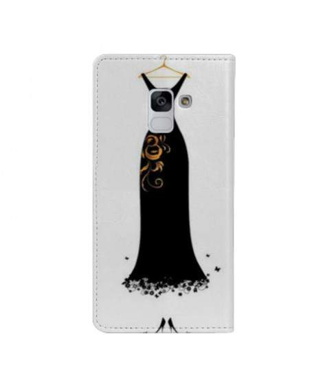 Etui rabattable portefeuille ROBE NOIRE pour SAMSUNG GALAXY J6 2018