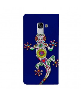 Etui rabattable portefeuille SALAMANDRE BLEUE pour SAMSUNG GALAXY J6 2018