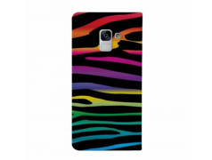 Etui rabattable portefeuille ZEBRE ARCENCIEL pour SAMSUNG GALAXY J6 2018