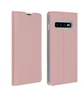 Etui portefeuille magnetique OR ROSE SAMSUNG GALAXY S10