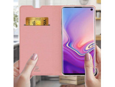 Etui portefeuille magnetique OR ROSE SAMSUNG GALAXY S10