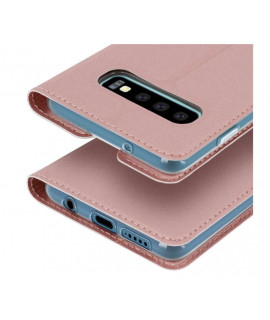 Etui portefeuille magnetique OR ROSE SAMSUNG GALAXY S10