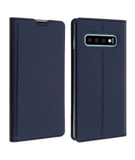 Etui portefeuille magnetique Bleu Marine SAMSUNG GALAXY S10