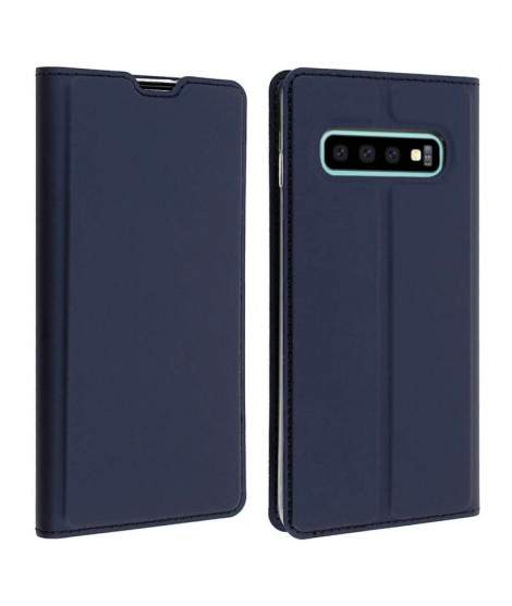 Etui portefeuille magnetique Bleu Marine SAMSUNG GALAXY S10e