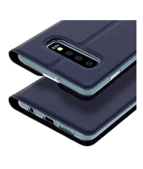 Etui portefeuille magnetique Bleu Marine SAMSUNG GALAXY S10+