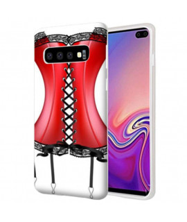 Coque Souple CORSET ROUGE en gel SAMSUNG GALAXY S10