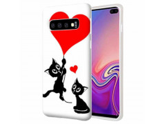 Coque Souple LOVE CATS en gel pour SAMSUNG GALAXY S10