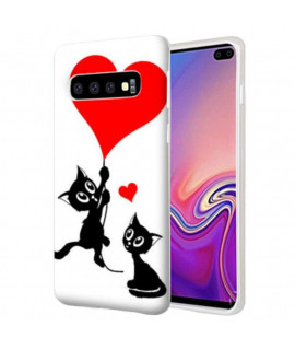 Coque Souple LOVE CATS en gel pour SAMSUNG GALAXY S10