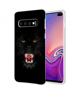 Coque Souple LEOPARD BLACK en gel pour SAMSUNG GALAXY S10