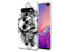 Coque Souple SKULL BLACK en gel pour SAMSUNG GALAXY S10