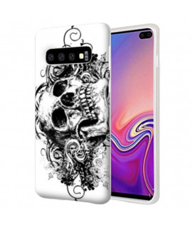 Coque Souple SKULL BLACK en gel pour SAMSUNG GALAXY S10