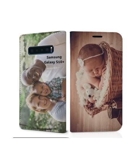 Etuis Rabattable Recto / Verso PERSONNALISES pour  Samsung Galaxy S10+