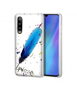 Coque Souple PLUME BLEUE en gel SAMSUNG GALAXY A70