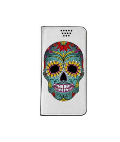 Etui portefeuille TETE DE MORT CALAVERA Samsung Galaxy A20