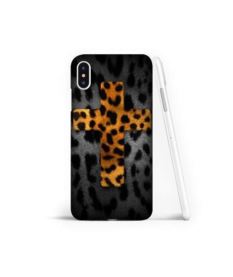 Coque souple croix leopard  en gel Samsung Galaxy A10