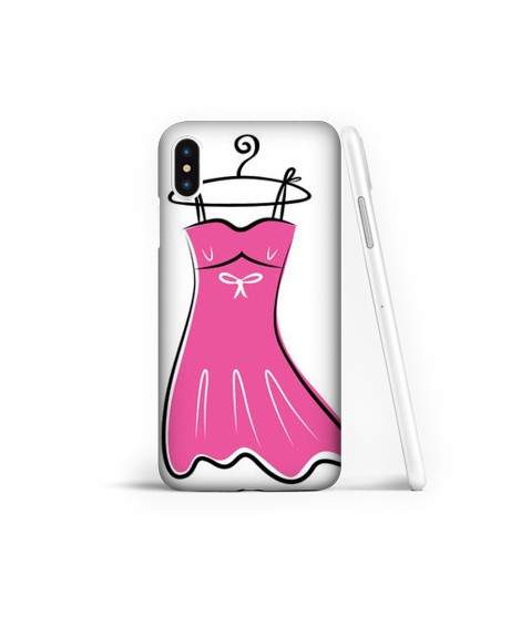 Coque souple petite robe rose   en gel Samsung Galaxy A10