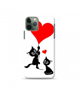 Coque silicone cat lovers  pour iPhone 11