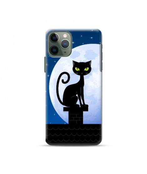 Coque silicone cat night  pour iPhone 11