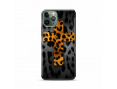 Coque silicone croix leopard   pour iPhone 11