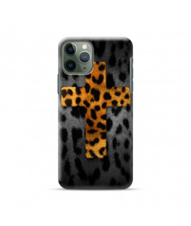 Coque silicone croix leopard iPhone 11 Pro Max