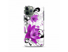 Coque silicone fleur mauve iPhone 11 Pro Max