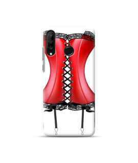 Coque souple corset rouge en gel pour HUAWEI P30 Lite