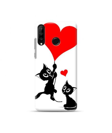 Coque souple  llove cat en gel pour HUAWEI P30 Lite