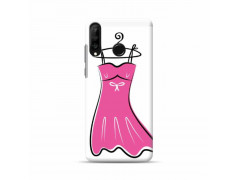 Coque souple petite robe rose en gel pour HUAWEI P30 Lite